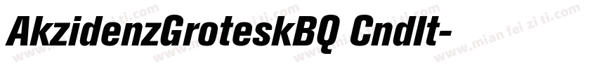 AkzidenzGroteskBQ CndIt字体转换